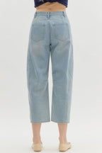Vaqueros barrel claros denim
