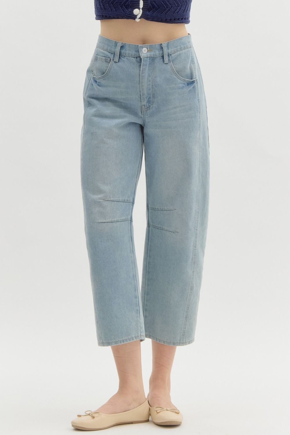 Vaqueros barrel claros denim