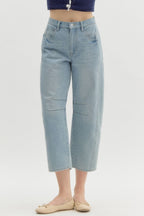 Vaqueros barrel claros denim