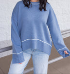 Jersey de punto azul Comfy Charm
