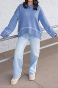 Jersey de punto azul Comfy Charm