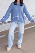 Jersey de punto azul Comfy Charm