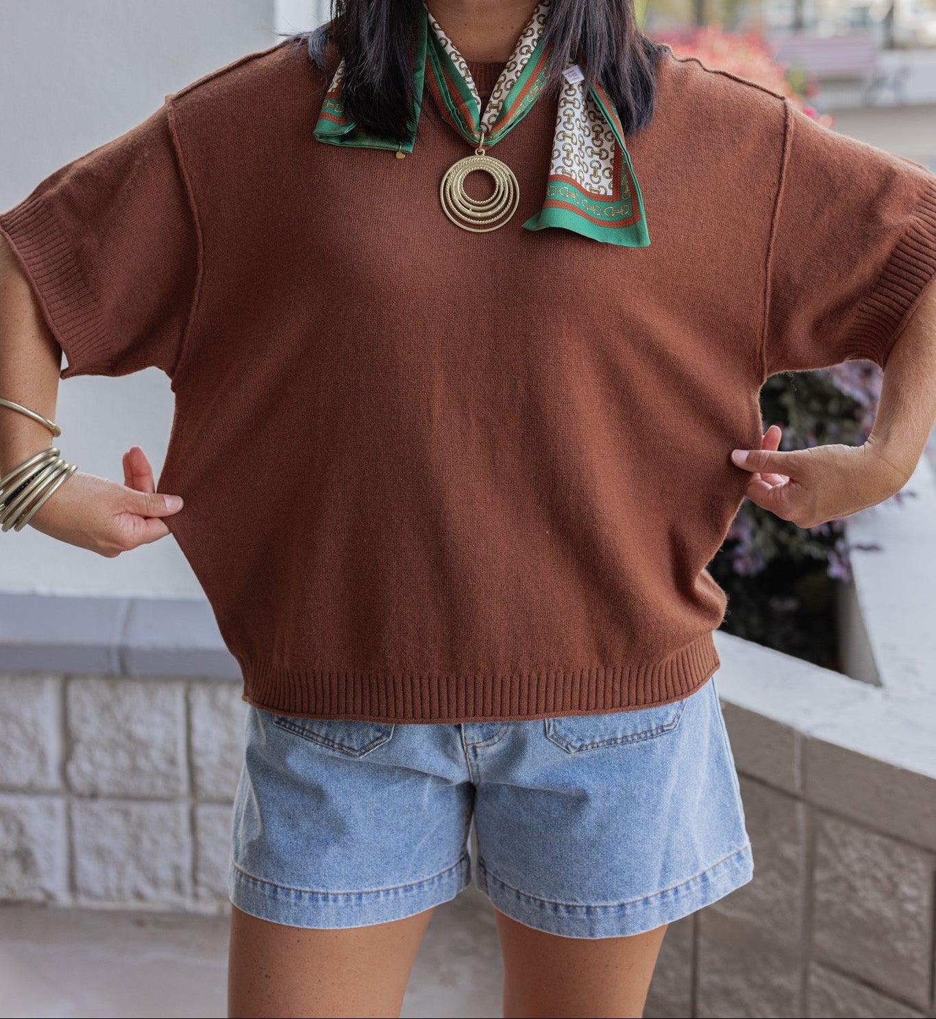 Top jersey caramelo Staple