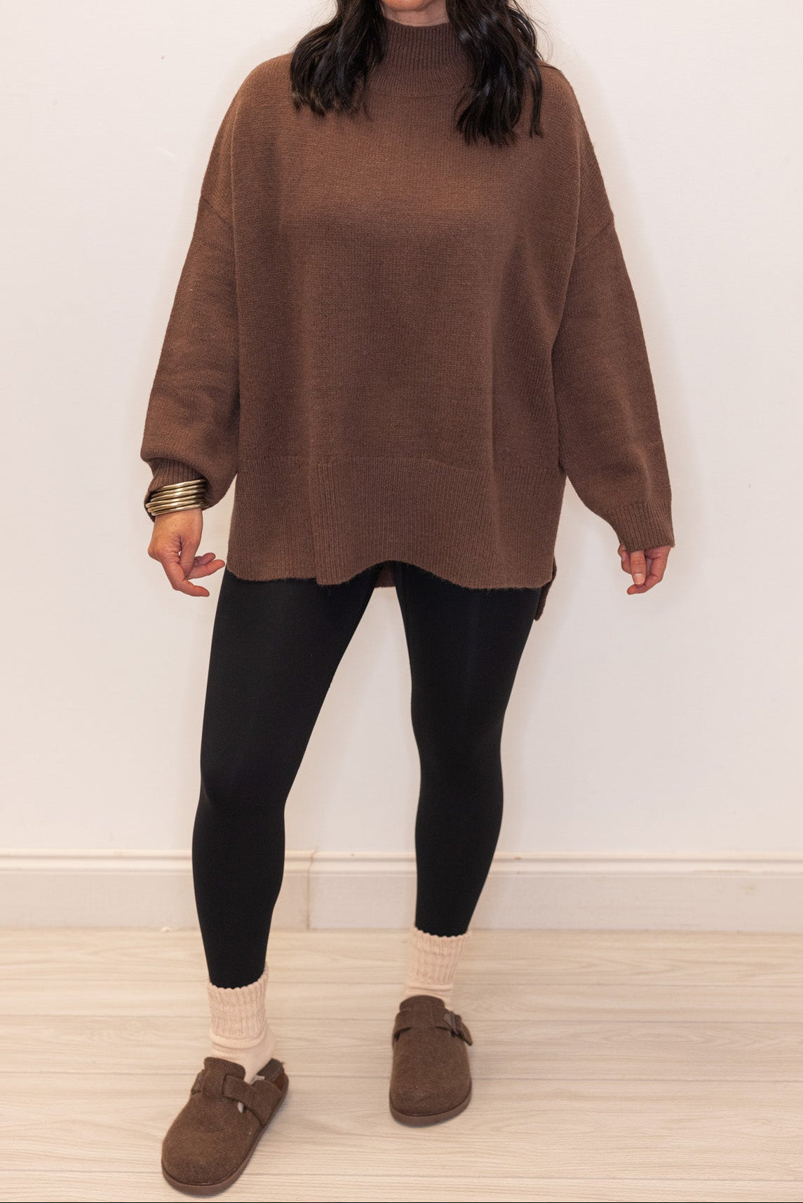Jersey oversize marrón chocolate Cozy Favorite