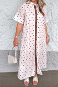 Vestido midi crudo de lunares Lovely Dots rojo