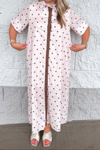 Vestido midi crudo de lunares Lovely Dots rojo