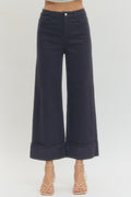 Pantalones de sarga azul marino Sunny Feelings