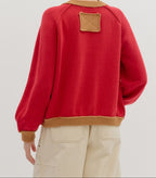 Cárdigan rojo Fireside Charm