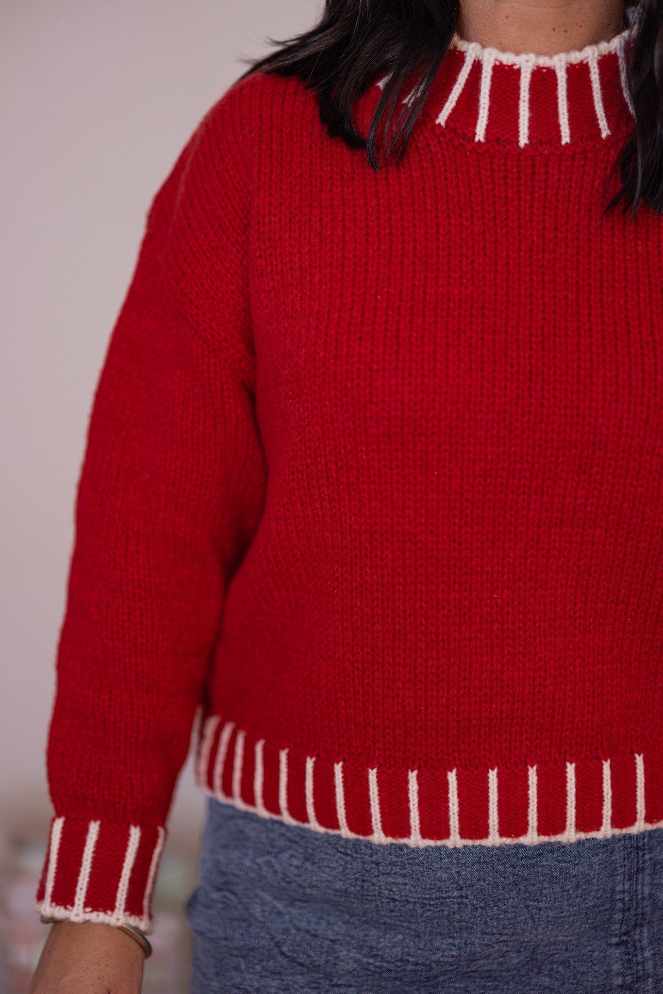 Jersey de punto rojo Stitch Appeal