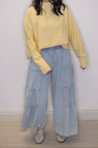 Pantalones azul claro Chambray Dreaming rojo