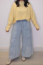 Pantalones azul claro Chambray Dreaming rojo